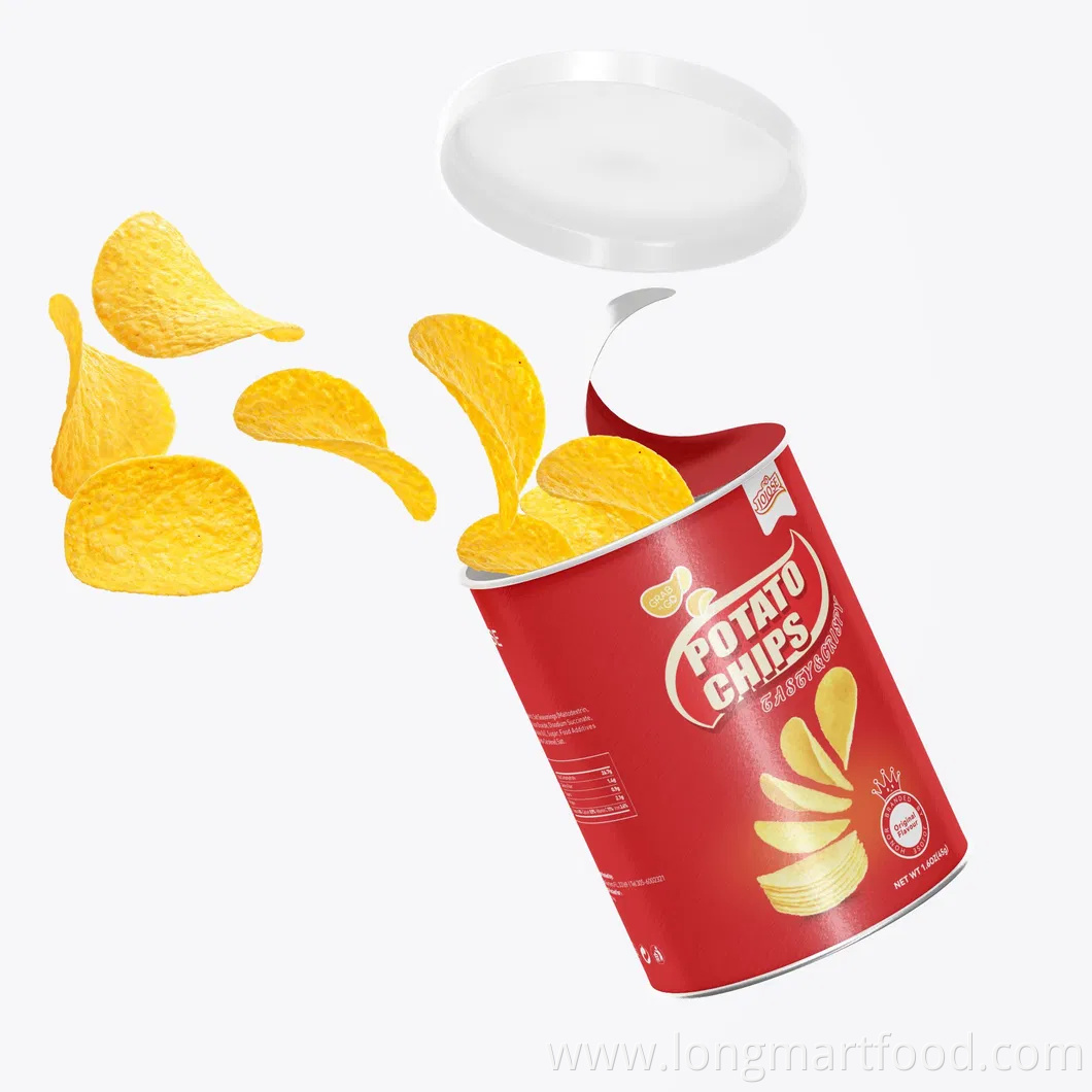 Chinese Pringles-Style Largest Manufacturer Co-Packer Jojose Brand Halal ISO HACCP Brc FDA Approved Salty Snacks for Retailers National Brands Potato Chips